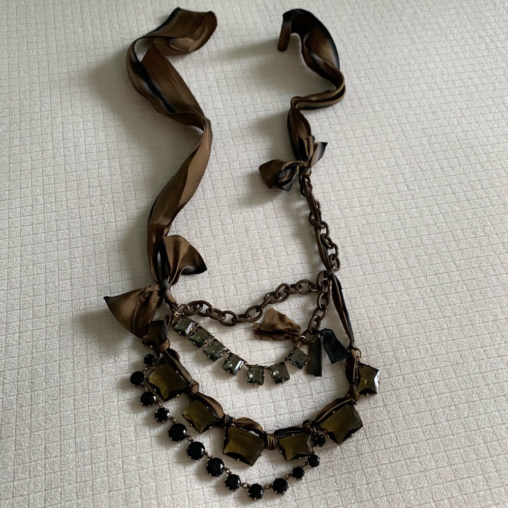 J Crew multi-layer gem necklace - Picture 7 of 14